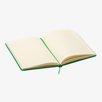 Notizbuch DIN A5 hoch, Umschlag: Kunstleder, Inhalt: 100 Inha-seiten liniert, Personalisierung auf Anfrage