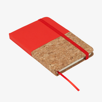 Notizbuch DIN A6 hoch, Umschlag: Kork und Kunstleder, Inhalt: 80 Inhaltsseiten, Personalisierung auf Anfrage