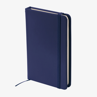 Notizbuch DIN A6 hoch, Umschlag: Kunstleder, Inhalt: 100 Inhaltsseiten blanko, Personalisierung auf Anfrage-dunkelblau