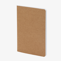Notizbuch DIN A6 hoch, Umschlag: recycelter Kraftkarton, Inhalt: 60 Inhaltsseiten, Personalisierung auf Anfrage