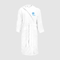 Organic-Bademantel, bestickt