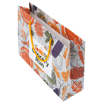 Papiertragetaschen mit PP-Kordeln, 34 x 24 x 10 cm