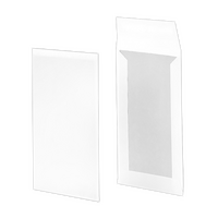 Papprückwandtasche (34 x 24 cm), haftklebend ohne Fenster, unbedruckt weiß mit grauer Papprückwand