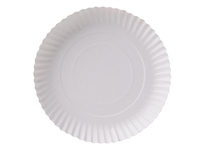 Pappteller mit Fettbarriere rund 22 cm, weiß