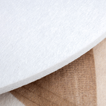 PET-Filzplatte - oval (Detail: R&uuml;ckseite)