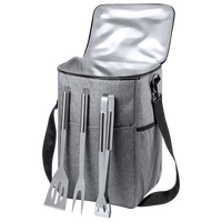 Picknick-Kühltasche mit 3-teiligem Grillset, ohne Werbeanbringung