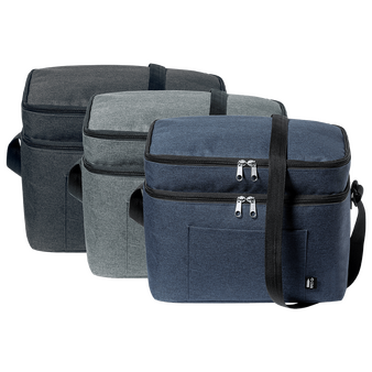 Picknick-Kühltasche mit Fach und zwei Reißverschlussfächern, ohne Werbeanbringung