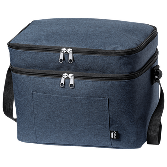 Picknick-Kühltasche mit Fach und zwei Reißverschlussfächern, ohne Werbeanbringung