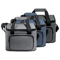 Picknick-Kühltasche mit Reißverschlussfach und zwei Tragegriffen, ohne Werbeanbringung