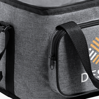 Picknick-Kühltasche mit Reißverschlussfach und zwei Tragegriffen