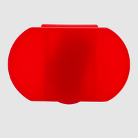 Pillendose 3 Faecher geschlossen, Rot