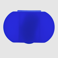 Pillendose 3 Faecher geschlossen, Blau