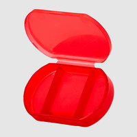 Pillendose 3 Faecher geoeffnet, Rot