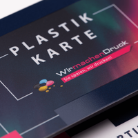 Plastikkarte, farbig bedruckt, liegend