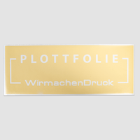 Plottfolie in Creme mit Kontur und Schrift und Zeichen