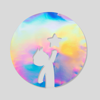 Plottfolie in Rainbow Holographic Optik mit freier Wunsch-Kontur, Vorderseite