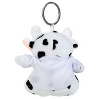 Plüschanhänger mit weißem T-Shirt unbedruckt von hinten 