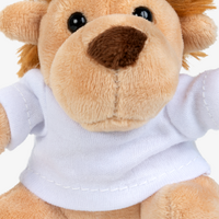 Nahaufnahme Löwe weißes T-Shirt unbedruckt