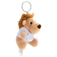 Plüschanhänger Löwe mit weißem T-Shirt unbedruckt seitliche Ansicht