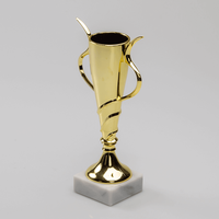 Pokal ELEGANT gold,  Lasergravur auf Sockelschild, 