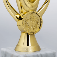 Pokal SATTEL gold, Lasergravur; stehend 