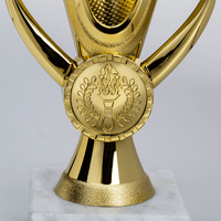Pokal SATTEL gold, Lasergravur; stehend 