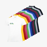 Poloshirt, bestickt, Vorderseite, verschiedene Farben