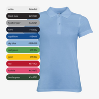 Poloshirt Damen, B&C, Organic - mit ZWEI Stickpositionen