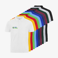 Poloshirt, farbig bedruckt, Vorderseite, verschiedene Farben