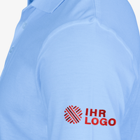 Poloshirt, farbig bedruckt, Ärmel links