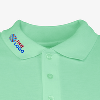 Poloshirt, farbig bedruckt, details