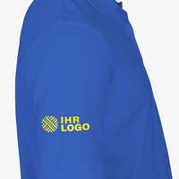 Poloshirt, bestickt, Blau, Seitenansicht