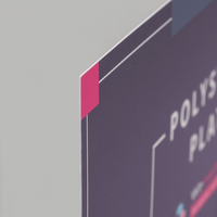 Platte, farbig bedruckt, rechteckig