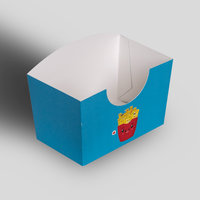 Pommesschale mit Automatikboden (12,3 x 6,3 x 11,8 cm), Vorderseite