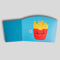 Pommesschale mit Automatikboden (12,3 x 6,3 x 11,8 cm), Rückseite, flach