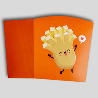 Pommesschale mit Automatikboden (13,3 x 7,5 x 13,5 cm), Rückseite, flach