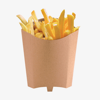 Pommesschütte 9,4 x 4,1 x 9,9 cm, naturbraun