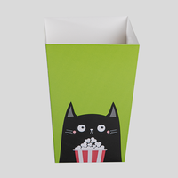 Popcorn Schachtel mit Steckboden (12,5 x 12,5 x 18,5 cm), Vorderseite