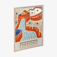 Postkarte, DIN A3 quer (42,0 x 29,7 cm), Heißfolie Gold