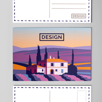 Postkarte, DIN A6 quer (14,8 x 10,5 cm), beide Seiten
