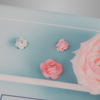 Postkarten, farbig bedruckt, aufgestellt, Blumen Motiv