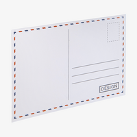 Postkarte, gefalzt auf DIN A7, Rückseite