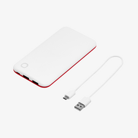 Powerbank, Weiß mit Kabel