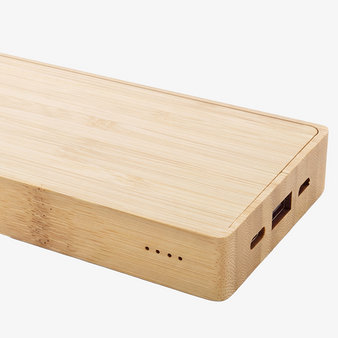 Powerbank Solar Bambus