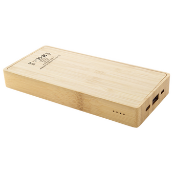 Powerbank Solar Bambus Gravur