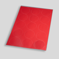 Prägefolie 50 mm rund, Rot