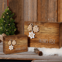 Präsentkarton groß 36 x 25 x 9,5 cm mit Motiv FROHES FEST bedruckt