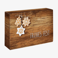 Präsentkarton groß 36 x 25 x 9,5 cm mit Motiv FROHES FEST bedruckt