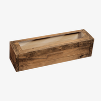 Präsentkarton, Holzoptik mit Sichtfenster