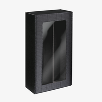 Praesentkarton, schwarz mit Sichtfenster